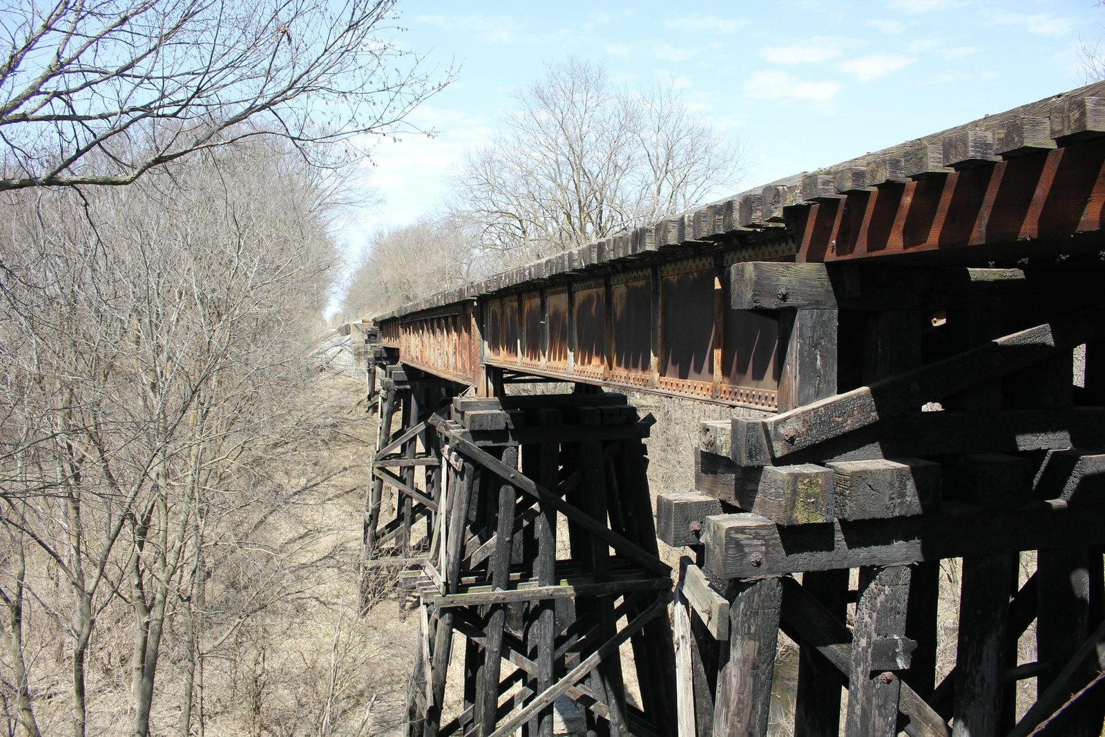 Looking west